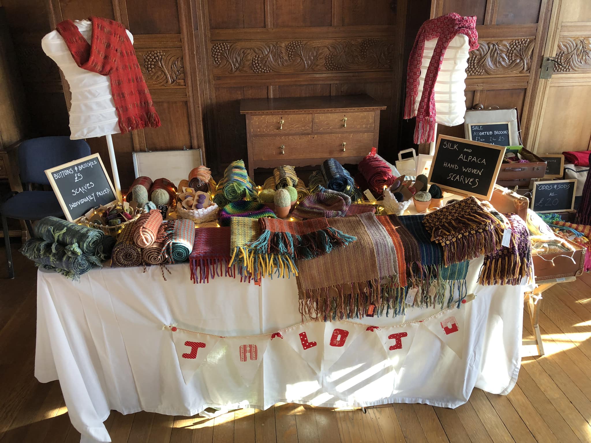 Sara at a craft market in Cumbria